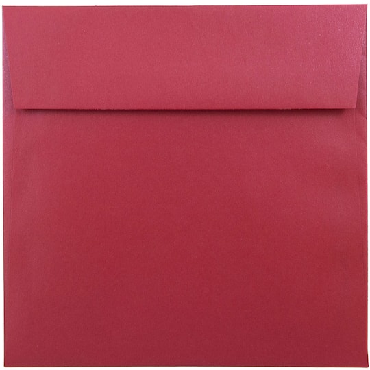 JAM Paper 6.5" x 6.5" Square Metallic Invitation Envelopes